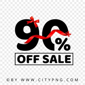 Ninety 90 Percentage Discount Off Sale Logo Sign PNG