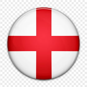 Glossy Button England Flag Icon