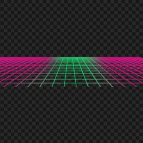 HD Pink & Green Neon Grid 80s PNG
