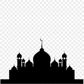Black Silhouette Of Islamic Masjid Mosque