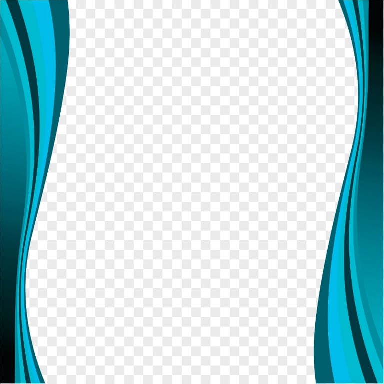 Abstract Curved Blue Lines Vertical Frame Image PNG