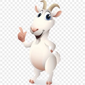 HD Standing Up Cartoon Goat Character PNG