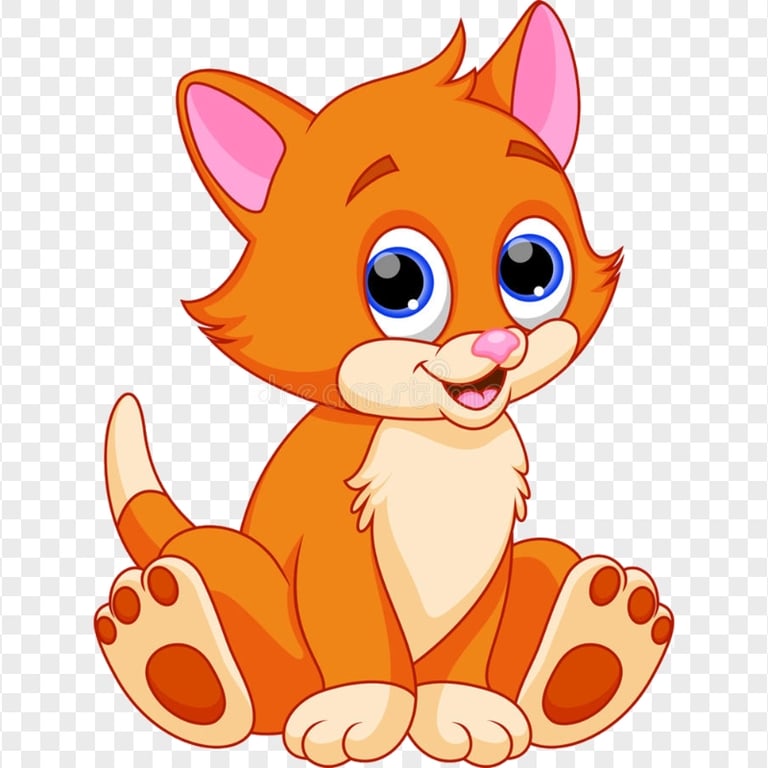 Cartoon Funny Ginger Cat HD Transparent Background