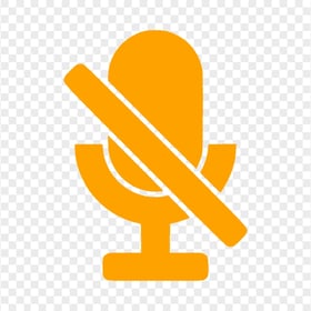 HD Voice OFF No Microphone Orange Icon Transparent PNG