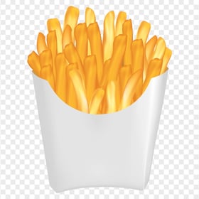 Illustration French Fries White Paper Cup HD PNG