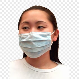 Chinese Woman Wear Surgical Mask Safety