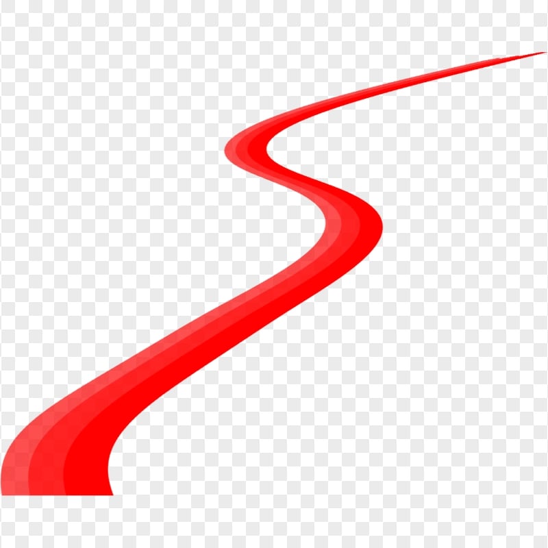 HD Red Curved Curve Line PNG