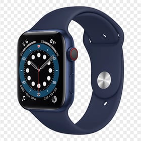 HD Blue Apple Smart Watch Series 6 PNG