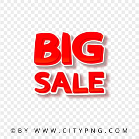 Big Sale Red Comic Logo HD PNG