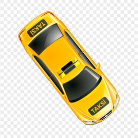 Illustration Top View Of Cab Taksi Car PNG