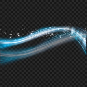 Blue Sparkle Light Abstract Line Transparent Background