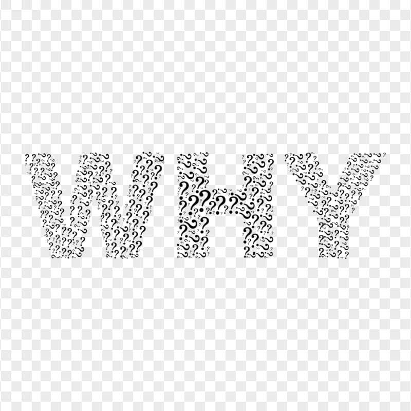 Why Black Word Typography PNG