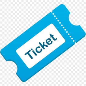 Blue Ticket Vector Flat Logo Icon PNG