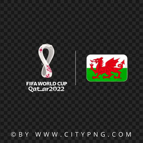 Wales Flag With Fifa Qatar 2022 World Cup Logo HD PNG
