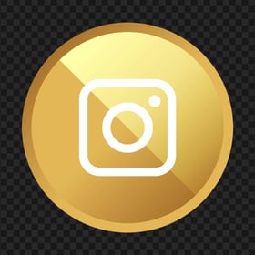 Golden Gold Round Instagram Logo Icon