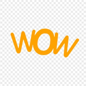 Orange Wow Word Expression HD PNG