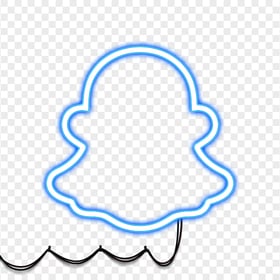 HD Blue Snapchat Neon Logo With El Wire PNG