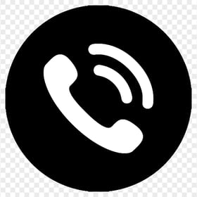 HD Black And White Round Circle Phone Icon Transparent PNG