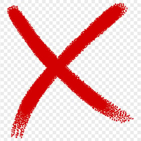 Download HD Red Grunge X Cross Mark Sign Icon PNG