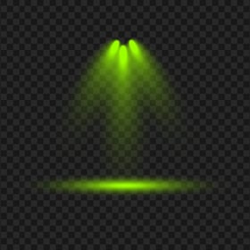 Three Lighting Green Light Spot HD PNG