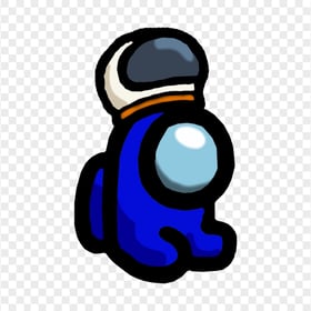 HD Blue Among Us Mini Crewmate Character Baby Astronaut Helmet PNG