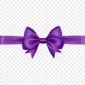 Illustration Realistic Purple Ribbon Bow PNG