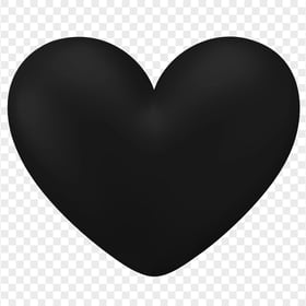 HD Black Heart Love Emoji PNG