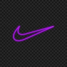 HD Purple Pink Outline Nike Tick Neon Logo PNG