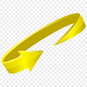 HD 3D Yellow Circle Arrow PNG