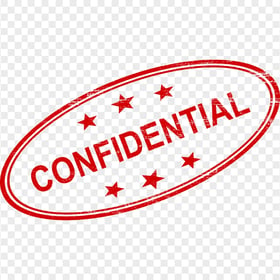 HD Confidential Oval Red Stamp PNG