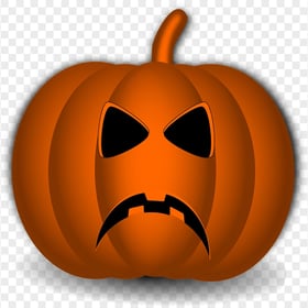 Halloween Pumpkin Jack O Lantern With Sad Face
