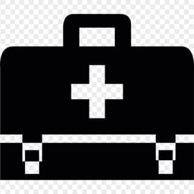 Black Emergency First Aid Bag Computer Icon