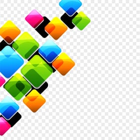 Colorful Square Cubes Blocks Abstract HD PNG