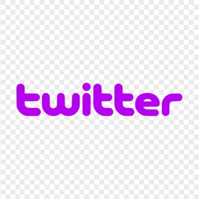 HD Twitter Purple Text Logo PNG