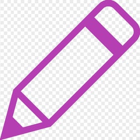 HD Purple Outline Short Pencil Icon PNG