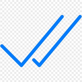 HD Blue Double Tick Check Mark Icon WhatsApp PNG