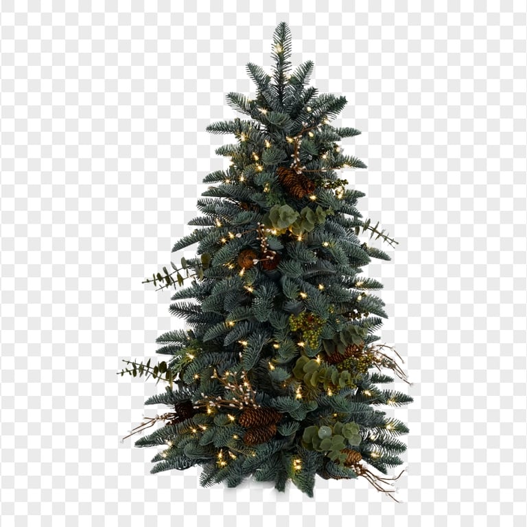 HD Beautiful Real Decorated Simple Christmas Palm Tree PNG