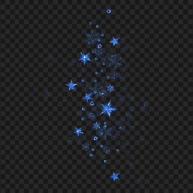 Blue Shine Falling Stars Effect PNG