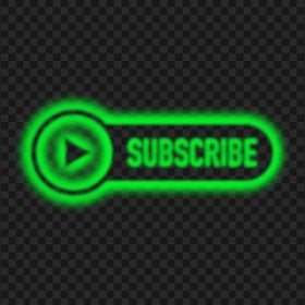 HD Youtube Lime Green Neon Subscribe Button Logo PNG
