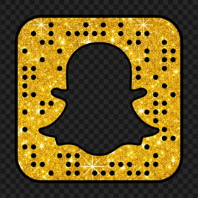 HD Snapchat Gold Glitter App Code Logo Icon PNG Image