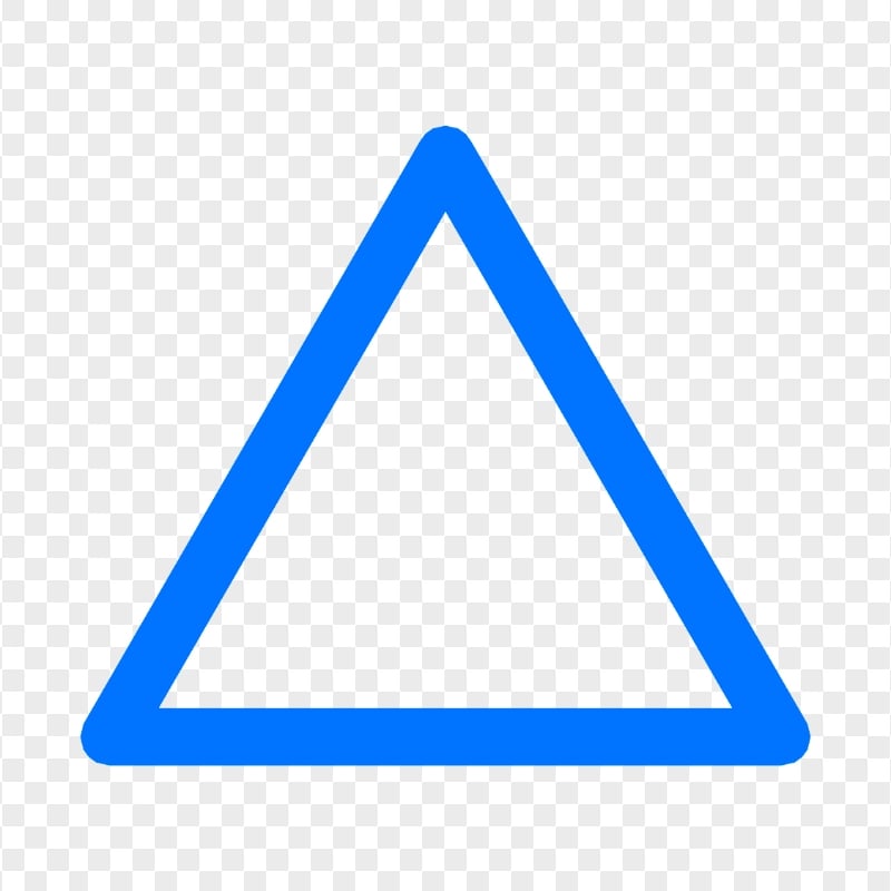 HD Blue Outline Triangle PNG | Citypng