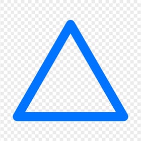 HD Blue Outline Triangle PNG