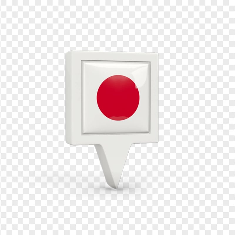PNG JPN Japan 3D Glossy Map Pin Icon | Citypng
