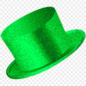 New Year Christmas Green Glitter Hat PNG