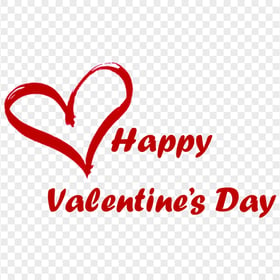 Happy Valentines Day Text Brush Effect