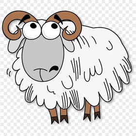 Sad Cartoon Sheep Clipart