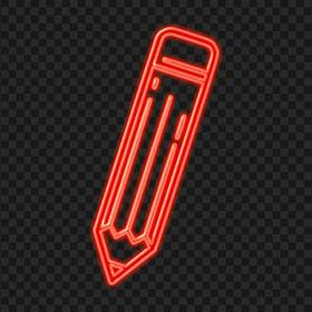 PNG Outline Red Neon Pencil