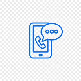 HD Blue Outline Connected Cell Phone Icon Transparent PNG