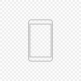 HD Grey Outline Modern Smartphone Icon Transparent PNG