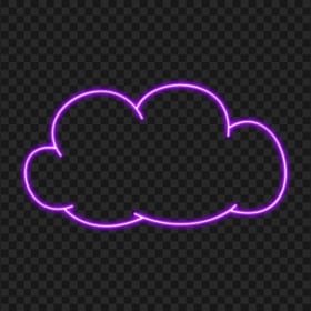 Download Clipart Purple Neon Cloud Icon PNG